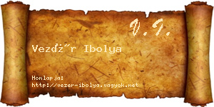 Vezér Ibolya névjegykártya